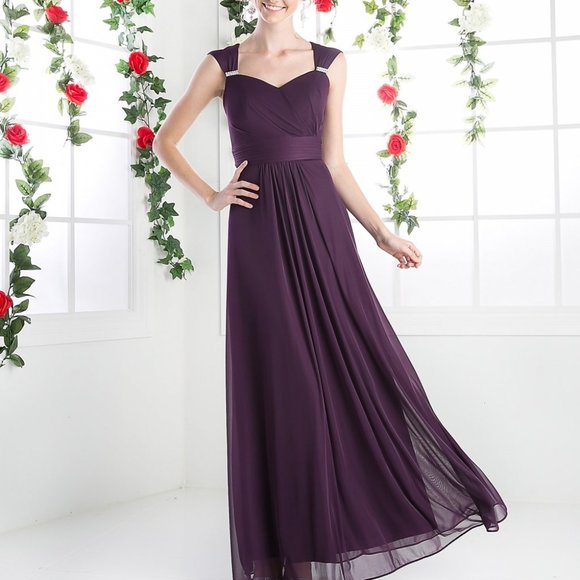 Cinderella's Closet Dresses & Skirts - Eggplant color Long Bridesmaid Dress CD3831